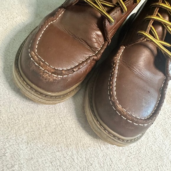Tan/Brown Leather Dewalt Men's Steel Toed Boots - Picture 2 of 7